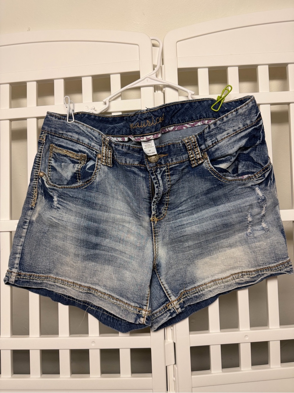 Maurices Light Blue Washed Denim Shorts
